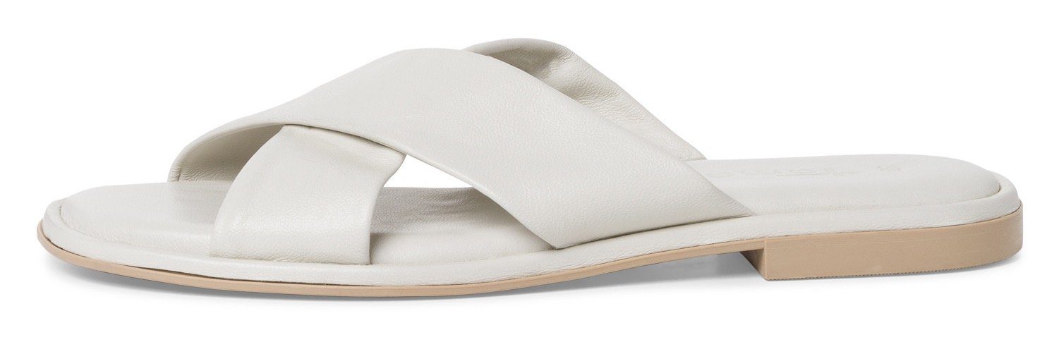 Pantolette Tamaris mit Kreuzbandage offwhite