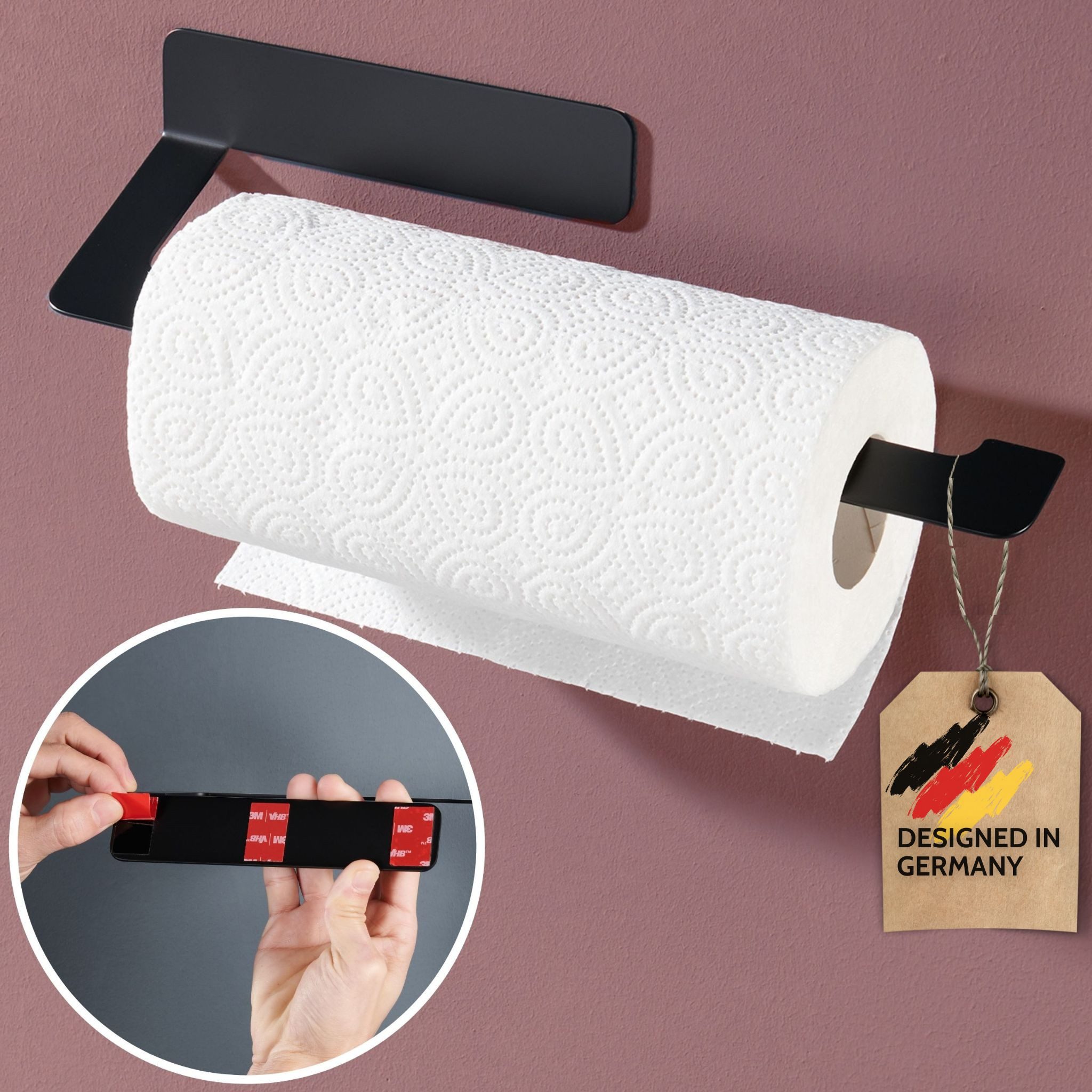 DEKAZIA Küchenrollenhalter ohne Bohren, Selbstklebender Papierrollenhalter günstig online kaufen