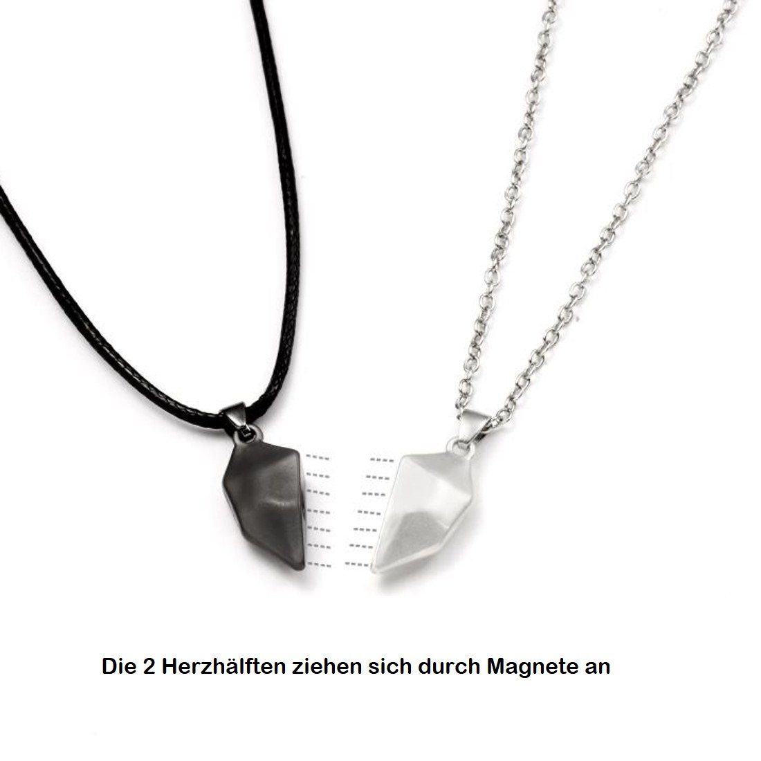 KARMA Freundschaftskette Partnerketten Herz Hälften magnetisch Edelstahl Pä günstig online kaufen