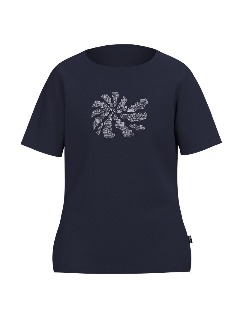 T-Shirt TRIGEMA T Shirt mit Strass Motiv "Schnecke"