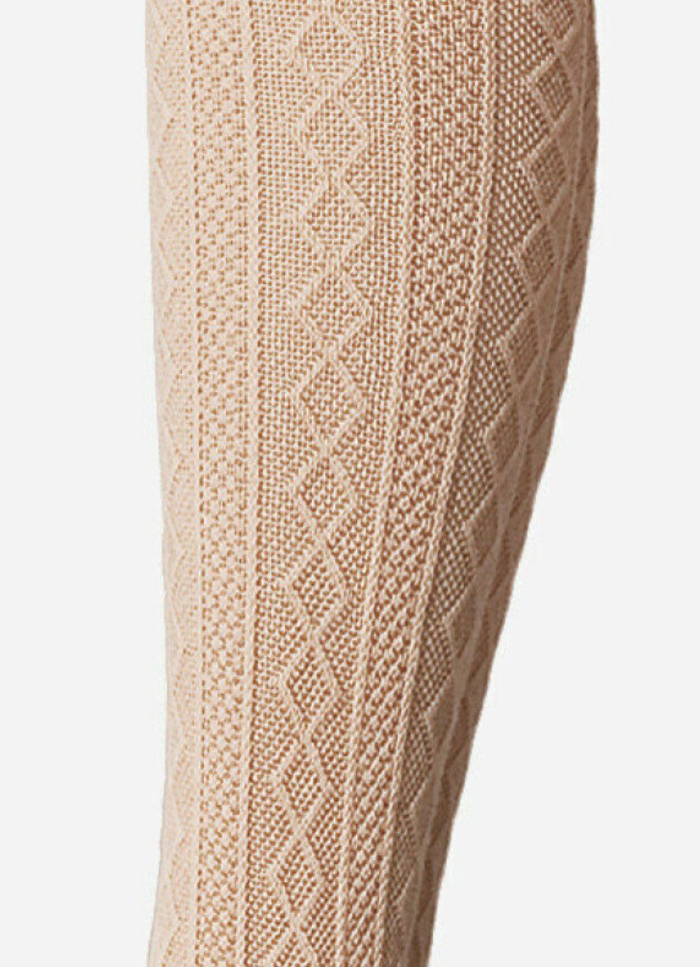 Lycille Overknees elegante Knie- Overknees- Strümpfe aus Acrylgarn 37/41 mit Muster (1 Paar) aus Acrylgarn, Bündchen max. 48 cm Umfang, Gesamtlänge 50 cm ungedehnt