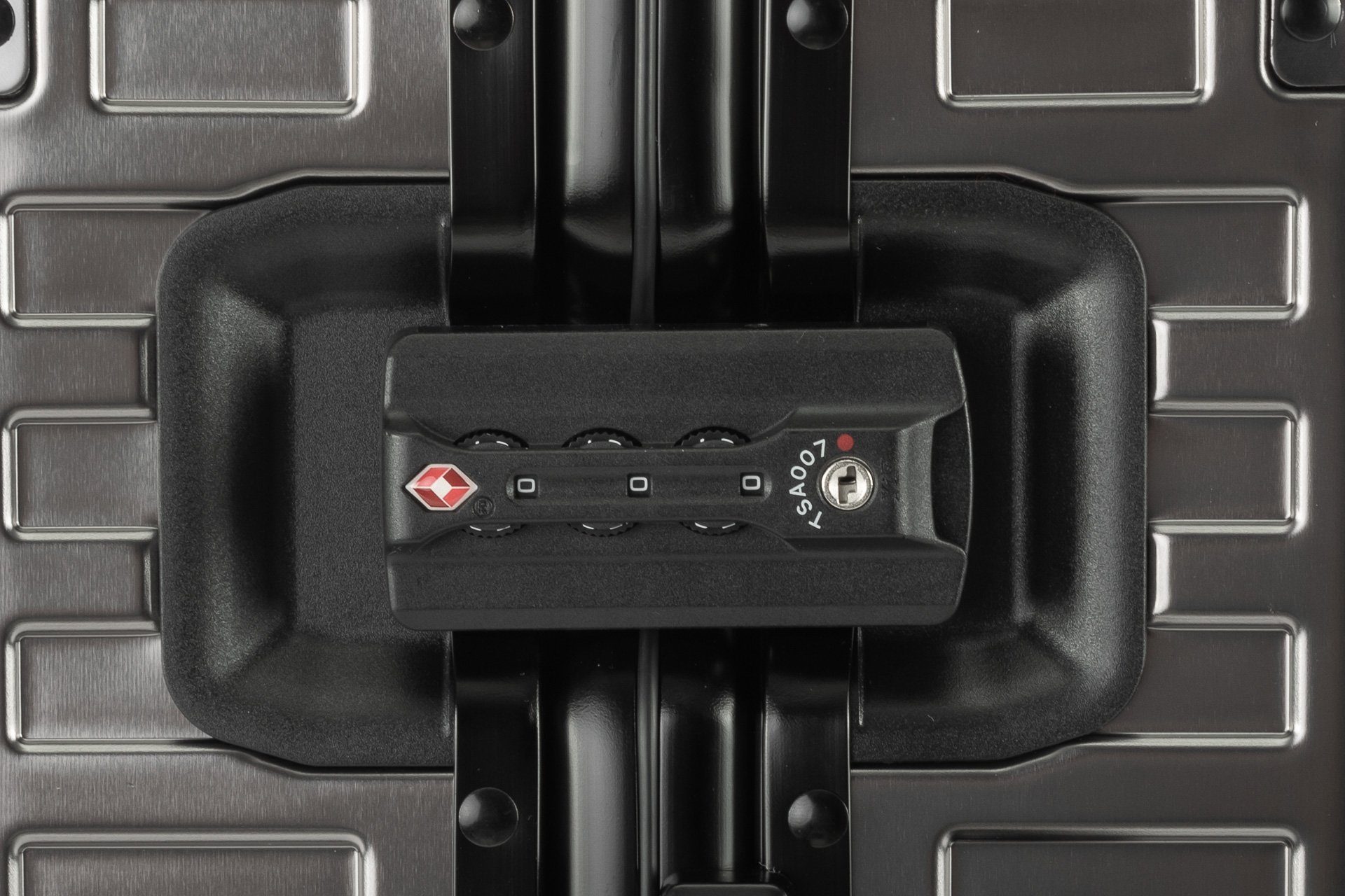 4 Aluminium-Rahmen Aluminium Handgepäckkoffer Rollen, Hartschale Tokyo, grau Zahlenschloss TSA Travelhouse