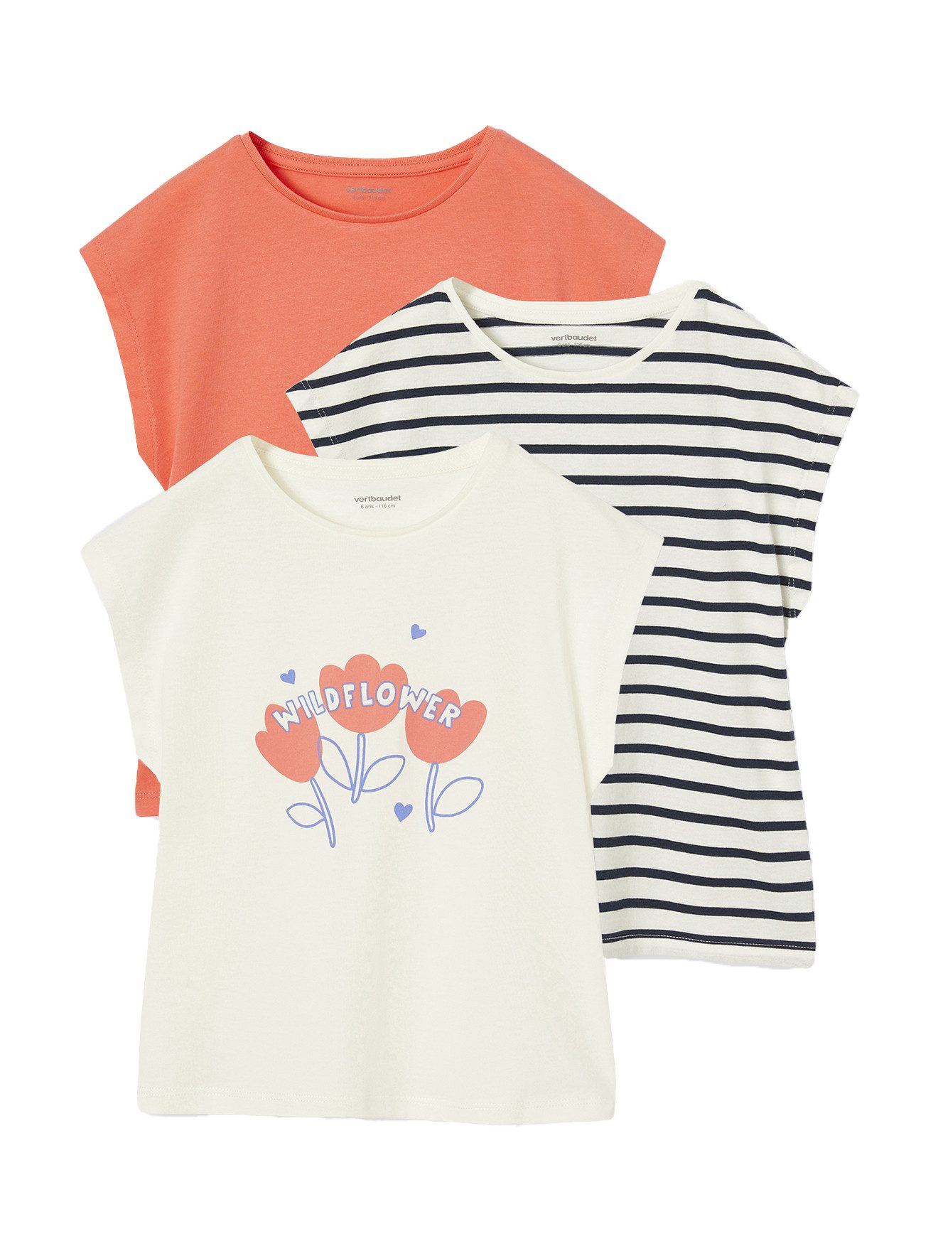 Kurzarmshirt 3er-Pack Mädchen T-Shirts BASIC