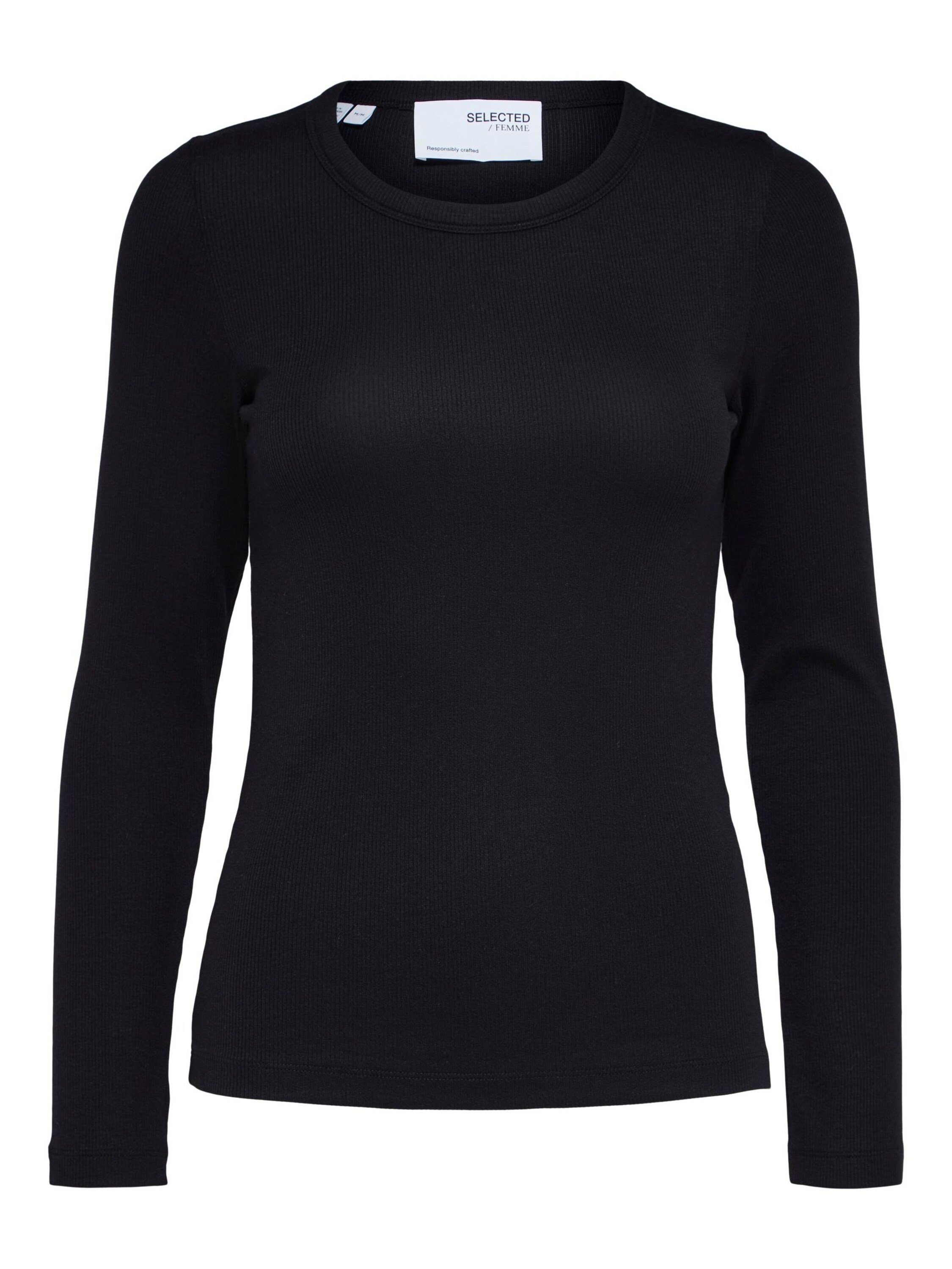 Selected Langarmshirt Dianna (1-tlg) Plain/ohne Details günstig online kaufen