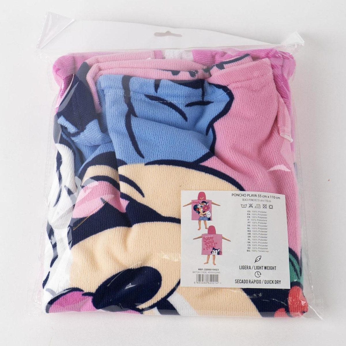 Disney Minnie Mouse Badeponcho Strandponcho Kinder 55 × 77 cm 250 gsm schnell trocknend, Polyester – Bild 5 von 5