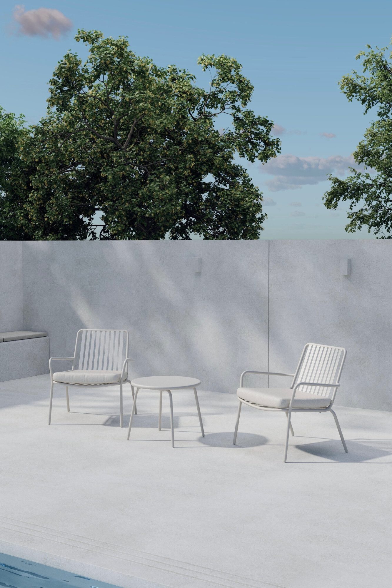 Venture Home Gartenlounge-Set Mykonos, großzügiges Outdoor-Set für hohen Sitzkomfort, (3-tlg), Loungemöbel mit Stoffbezug, angenehm, weich