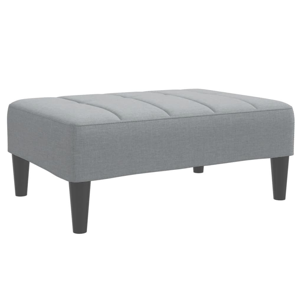 Polsterhocker Fußhocker Hellgrau 77x55x31 cm Stoff