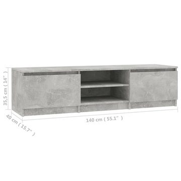 vidaXL TV-Schrank TV-Schrank Betongrau 140x40x35,5 cm Holzwerkstoff (1-St)