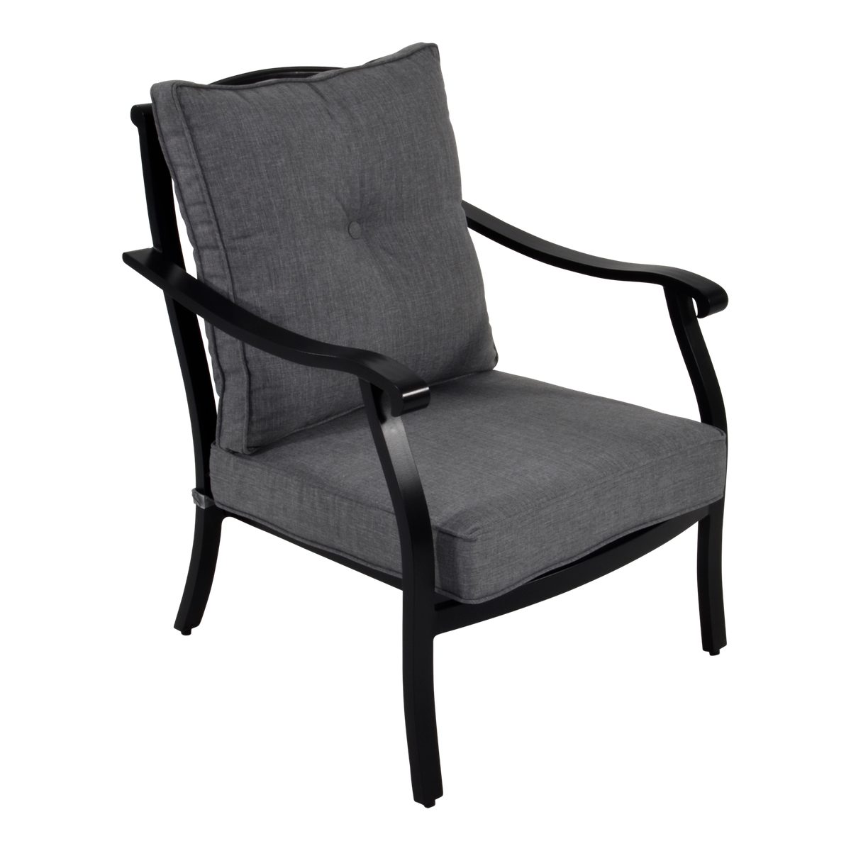 Lesli Living Gartenstuhl 2er Set Loungestuhl Gartenstuhl Sessel Queens Aluminium schwarz 73x89x95cm hochwertig | Stühle