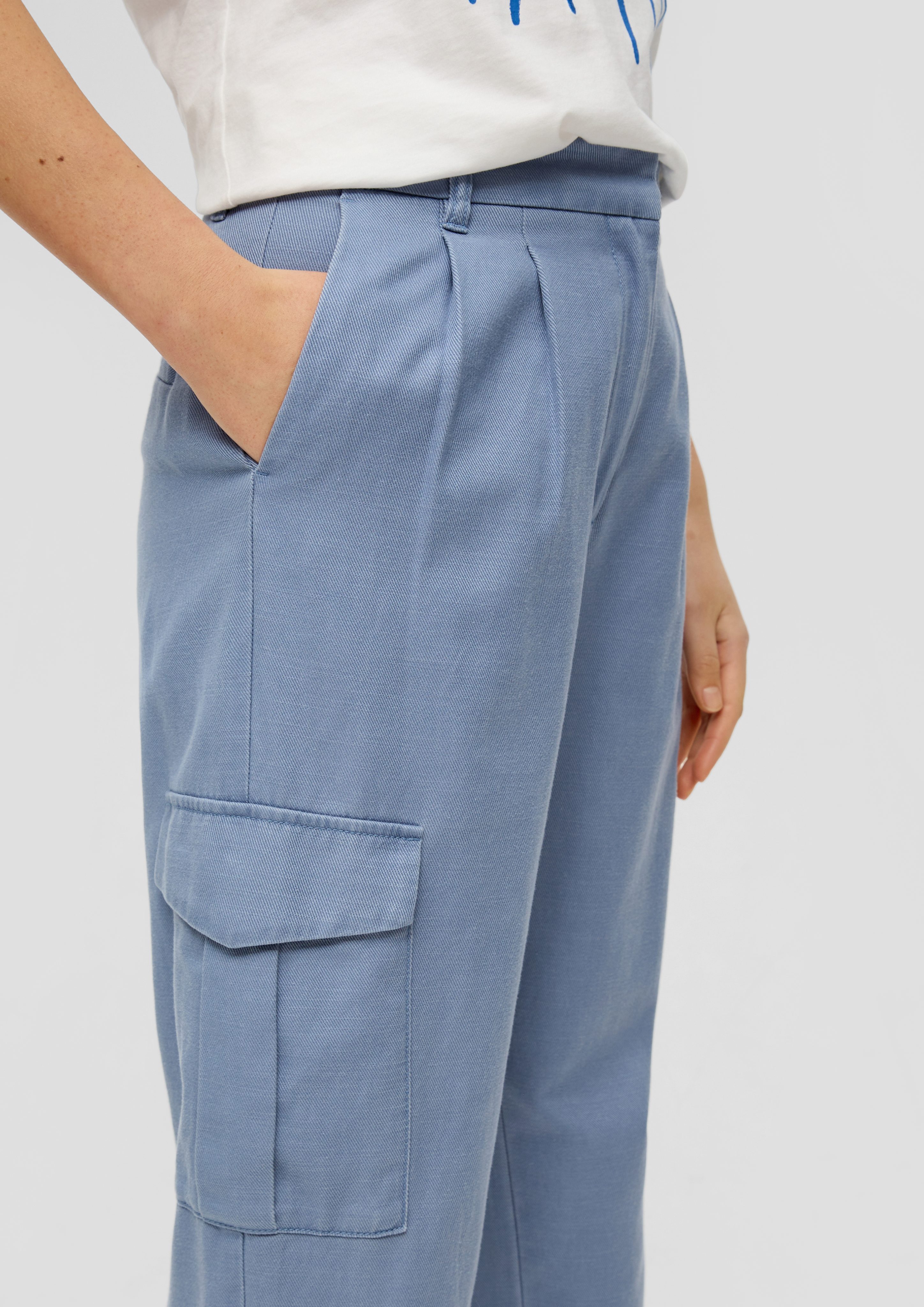 s.Oliver 7/8-Hose Relaxed: Cargohose aus Twill günstig online kaufen