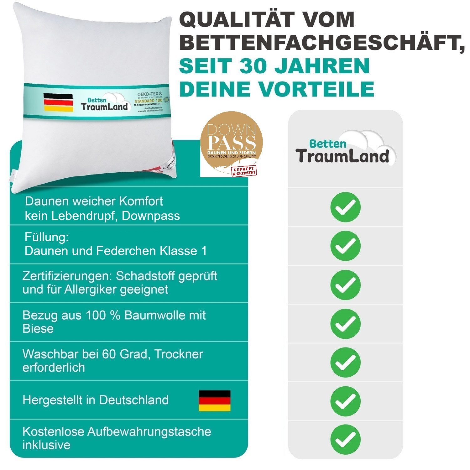 Canada Daunenbettdecke Canada Dreams Luxus Übergangs Daunendecke, Füllung: 90% Daunen 10% Kleinstfedern, Bezug: Baumwolle, beste Qualität, Klasse 1