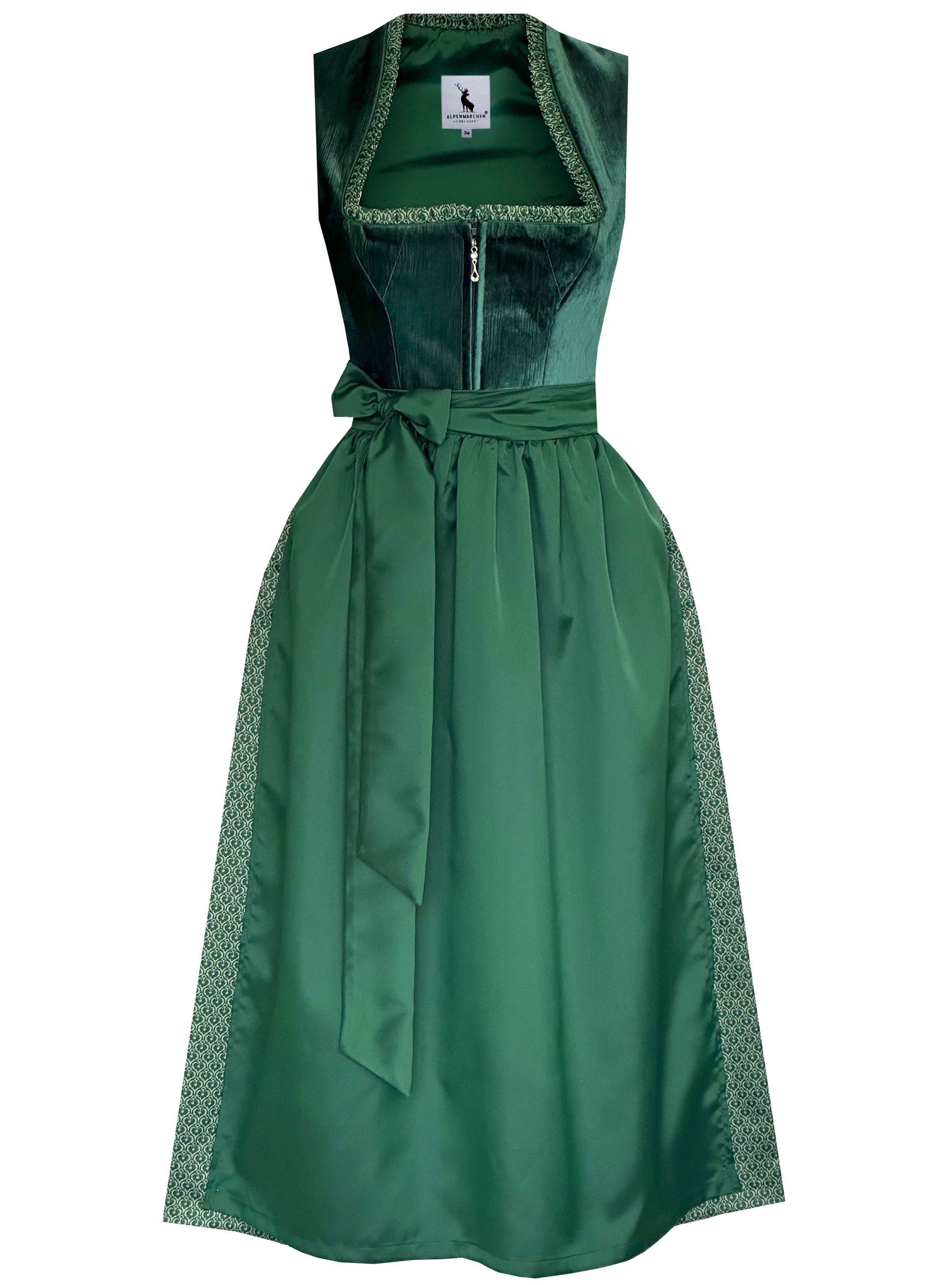Dirndl Langes Dirndl Nolwenn in grün - ALM1072