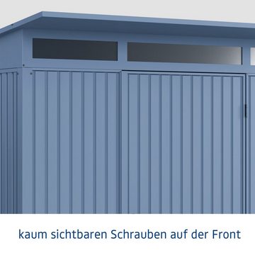 Hörmann Ecostar Gerätehaus Metall-Gerätehaus Trend mit Pultdach Typ 1, 1-flüglige Tür