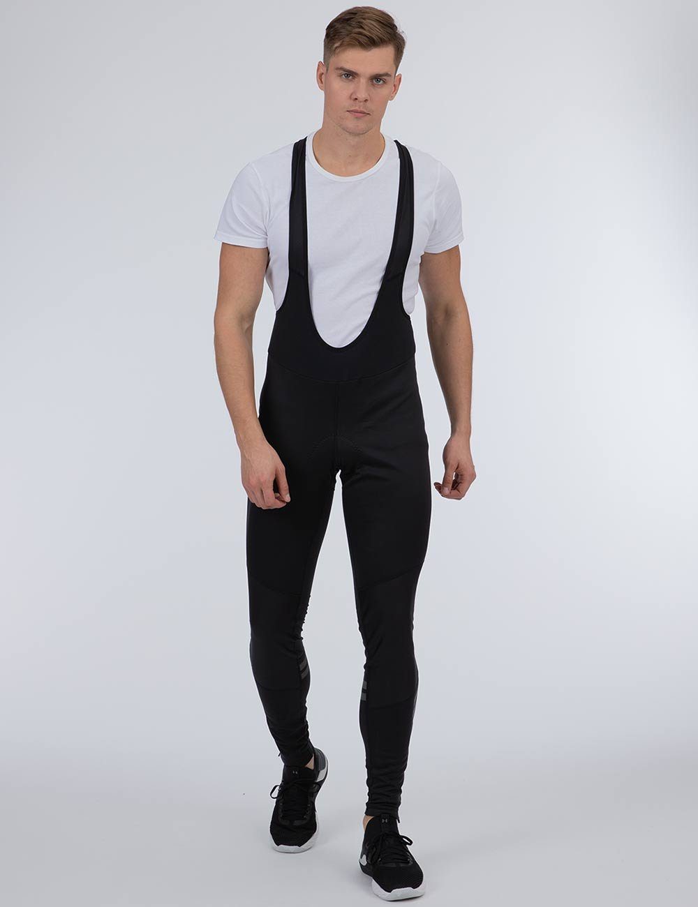 Airtracks Fahrradhose Herren Winter Fahrradhose mit Träger Lang Pro Line II (Radhose mit Wetterschutz für besonders kalte Herbst-Wintertage) » S M L Xl XXl XXXL «