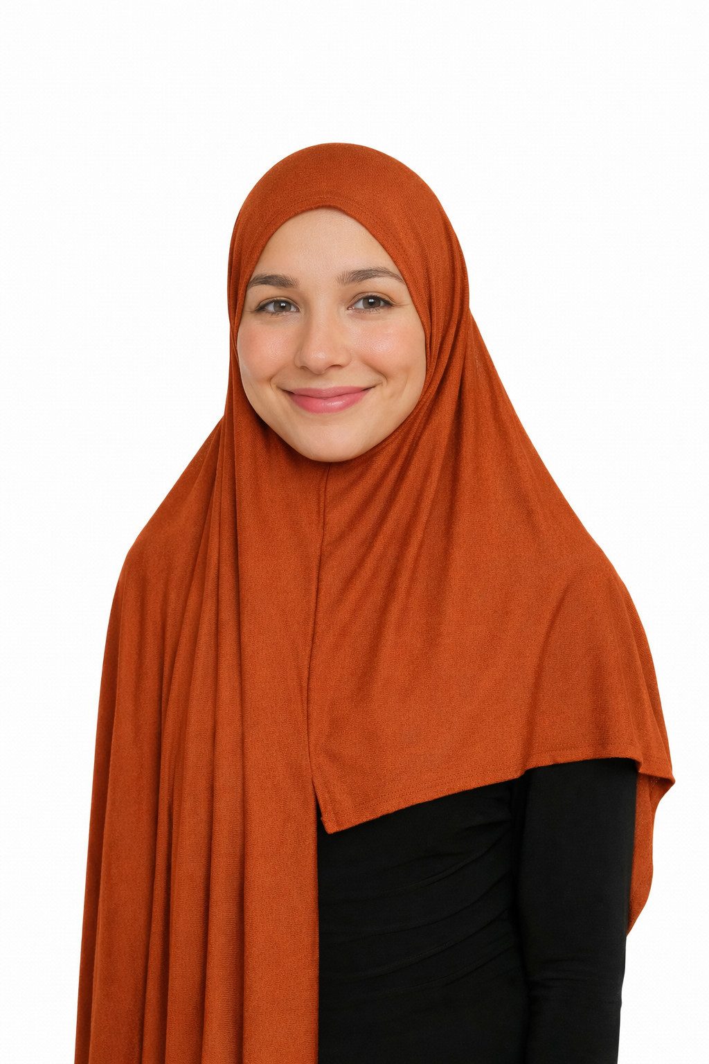 Aymasal Kopftuch Easy Jersey Hijab to-go Kopftuch Schal Rostbraun Extra lang 180x70