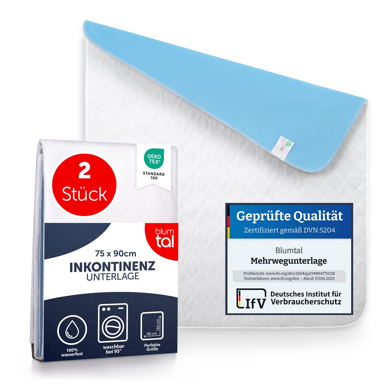 Matratzenauflage Blumtal, wasserdicht und waschbar Blumtal, Saugvlies, 75x9 günstig online kaufen