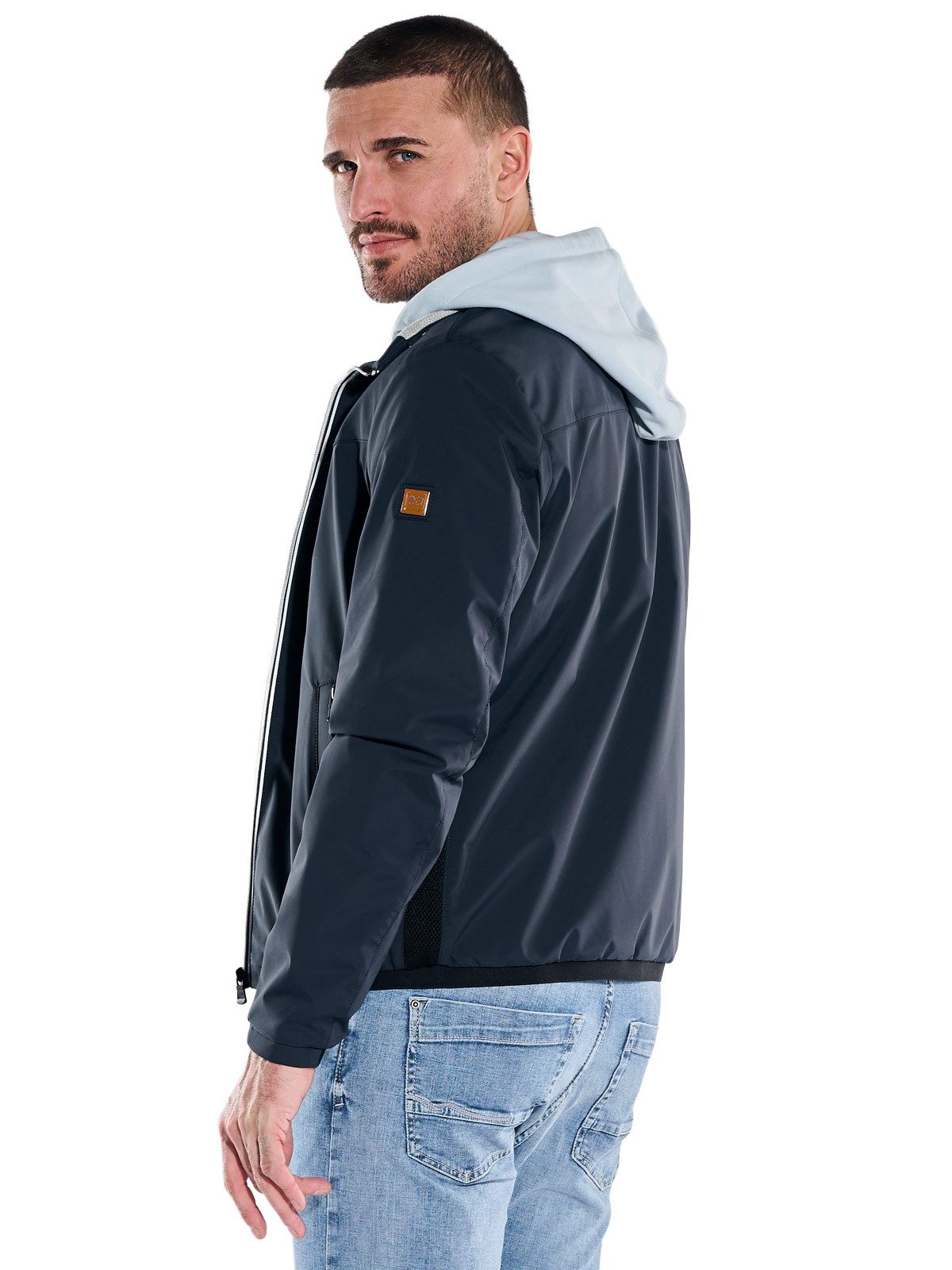 emilio adani Kurzjacke Herren Wasserabweisende Jacke, Marineblau