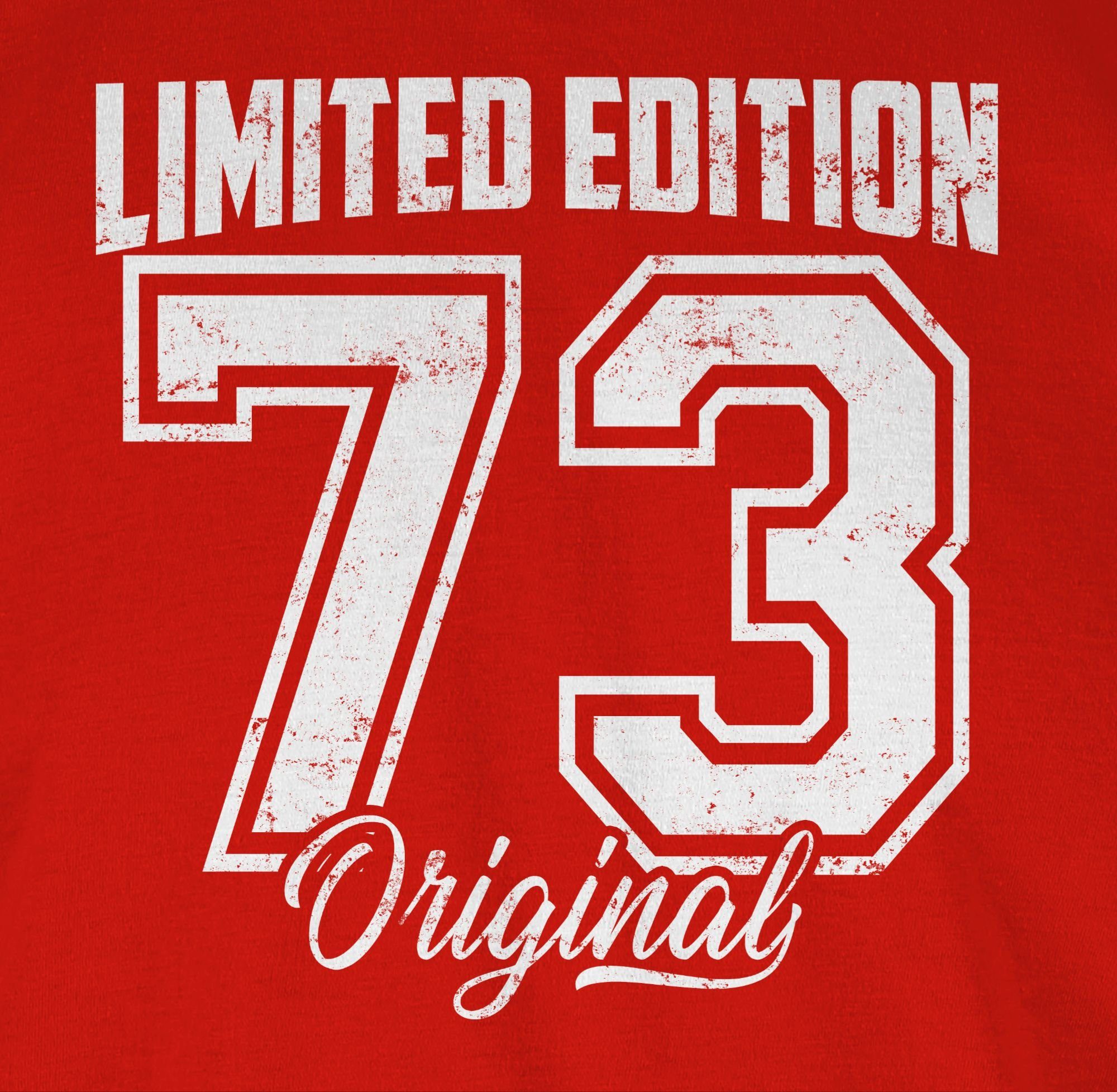 Geburtstag Edition Fünfzigster Shirtracer 50. 1973 Rot Weiß Original 01 Limited T-Shirt Vintage