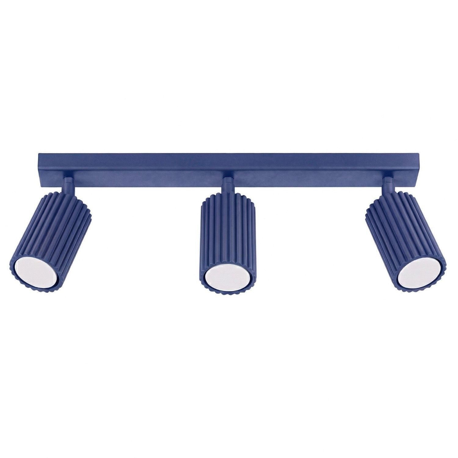 Licht-Erlebnisse Deckenstrahler BERTA, ohne Leuchtmittel, Aluminium verstellbar Ultramarin GU10 3-flammig länglich Modern