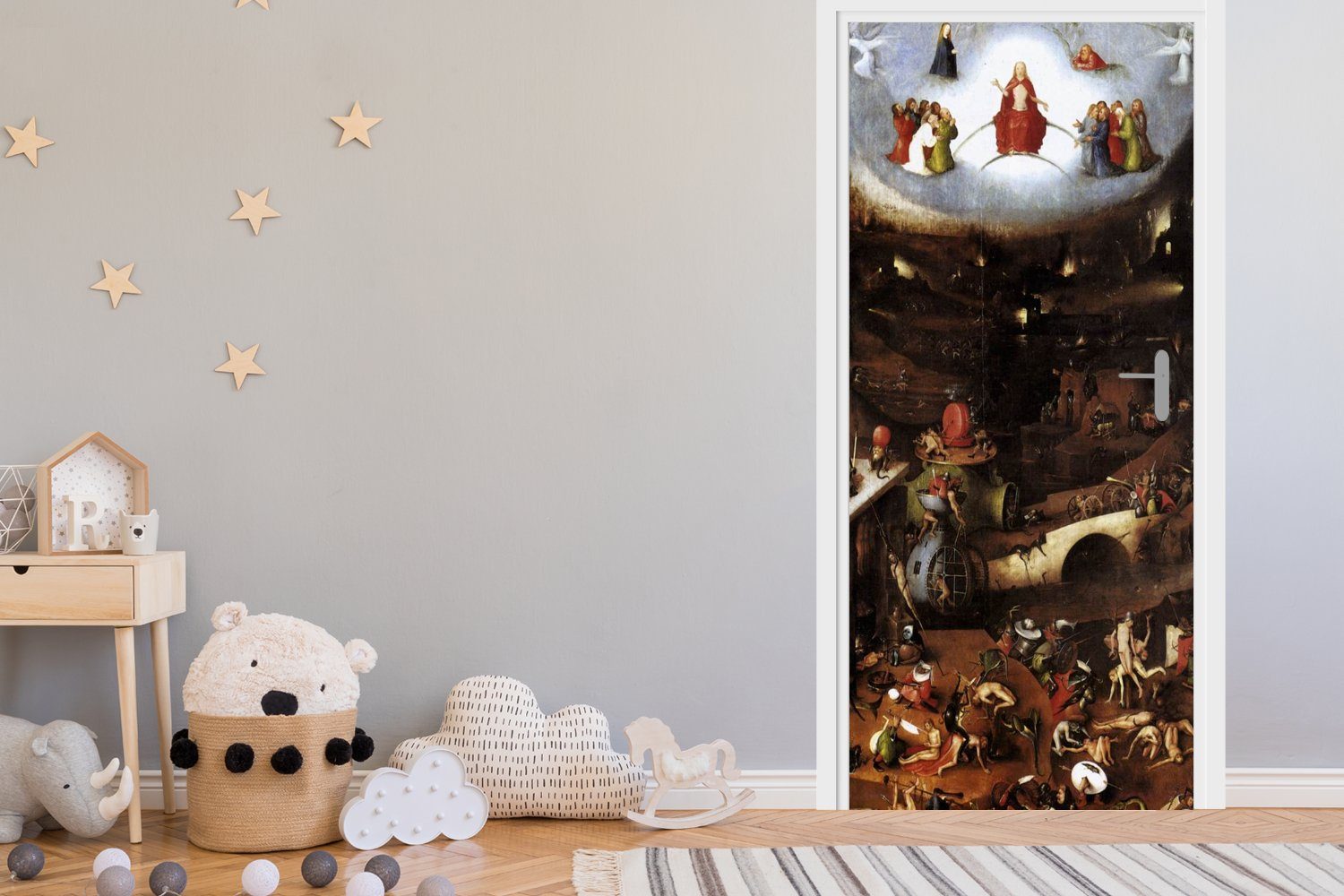 - Türtapete Bosch, Hieronymus Tür, MuchoWow Gericht 75x205 St), für Gemälde Türaufkleber, bedruckt, Das Fototapete von Jüngste Matt, (1 cm