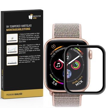 Protectorking Schutzfolie 2x 9H Hartglas für Apple Watch 4/5/6 SE 40mm Panze, (2-Stück, 1-Set), HD KLAR FULL COVER DISPAYSCHUTZ VOLLSTÄNDIGE EDGE-TO-EDGE-ABDECKUNG