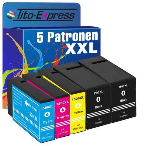 Tito-Express 5er Set ersetzt Canon PGI-1500 PGI1500 XL Tintenpatrone (Multipack, für Maxify MB2750 MB2150 MB2050 MB2350 MB2300 MB2755 MB2000 MB2155)