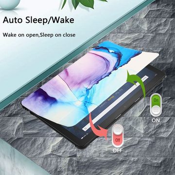 Wigento Tablet-Hülle Für Amazon Kindle Fire HD10 / HD10 Plus 2021 3folt Wake UP Smart Cover Etuis Hülle Case Schutz Motiv 5