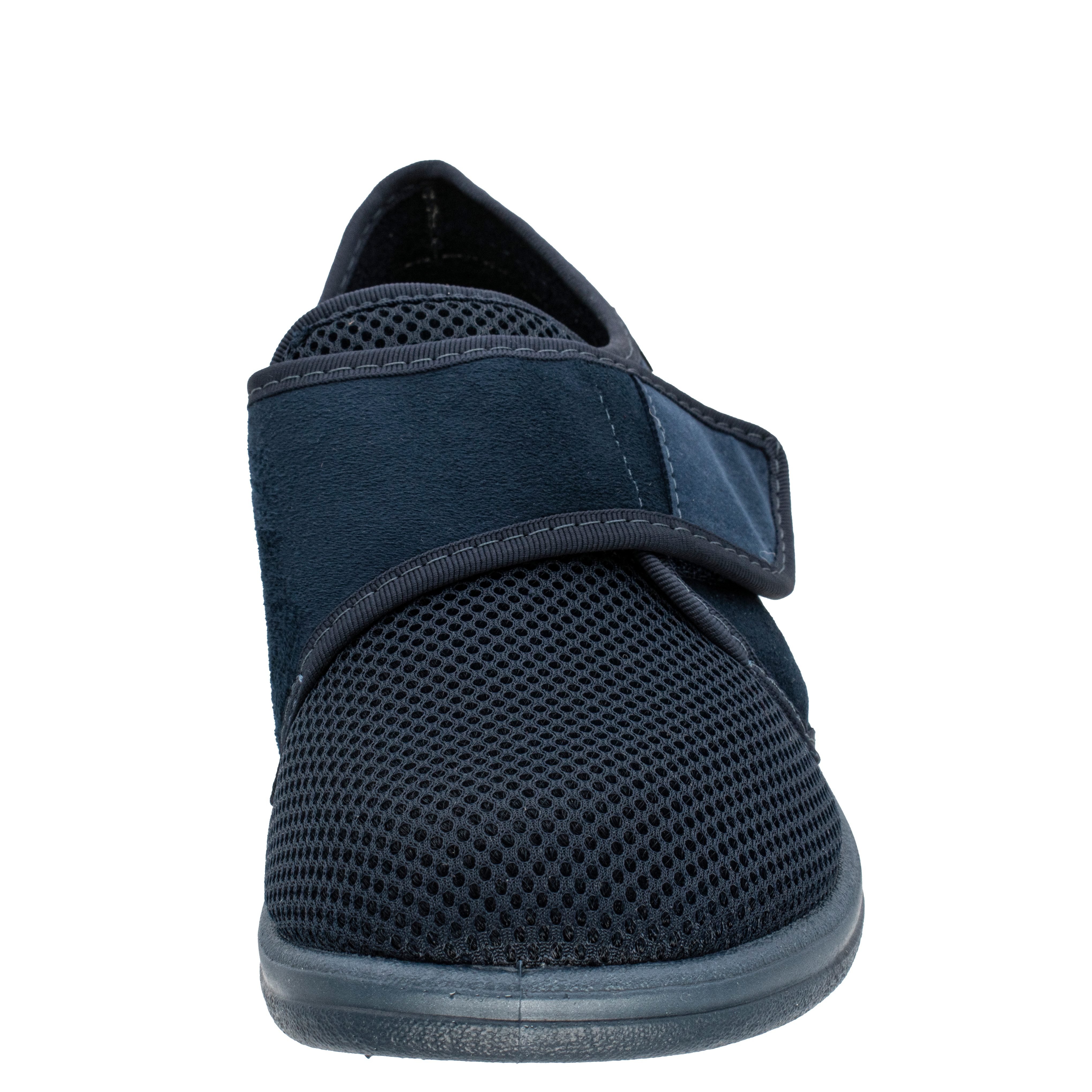 Fischer-Markenschuh Bad Wiessee Hausschuh aus Mesh/Velour, Frotteefutter, Einlegesohle herausnehmbar, Weite L