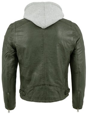 Gipsy Lederjacke Rylo Echtleder Herren Lederjacke Bikerjacke Lammnappa olive