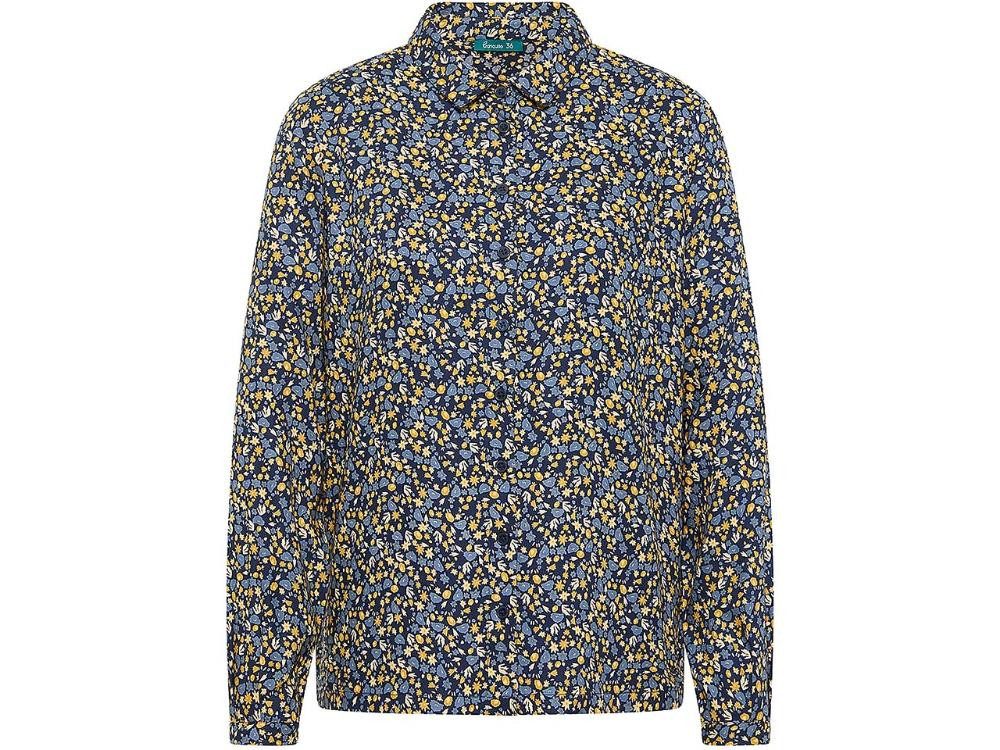 Tranquillo Blusentop tranquillo Damen-Bluse mit Hemdkragen