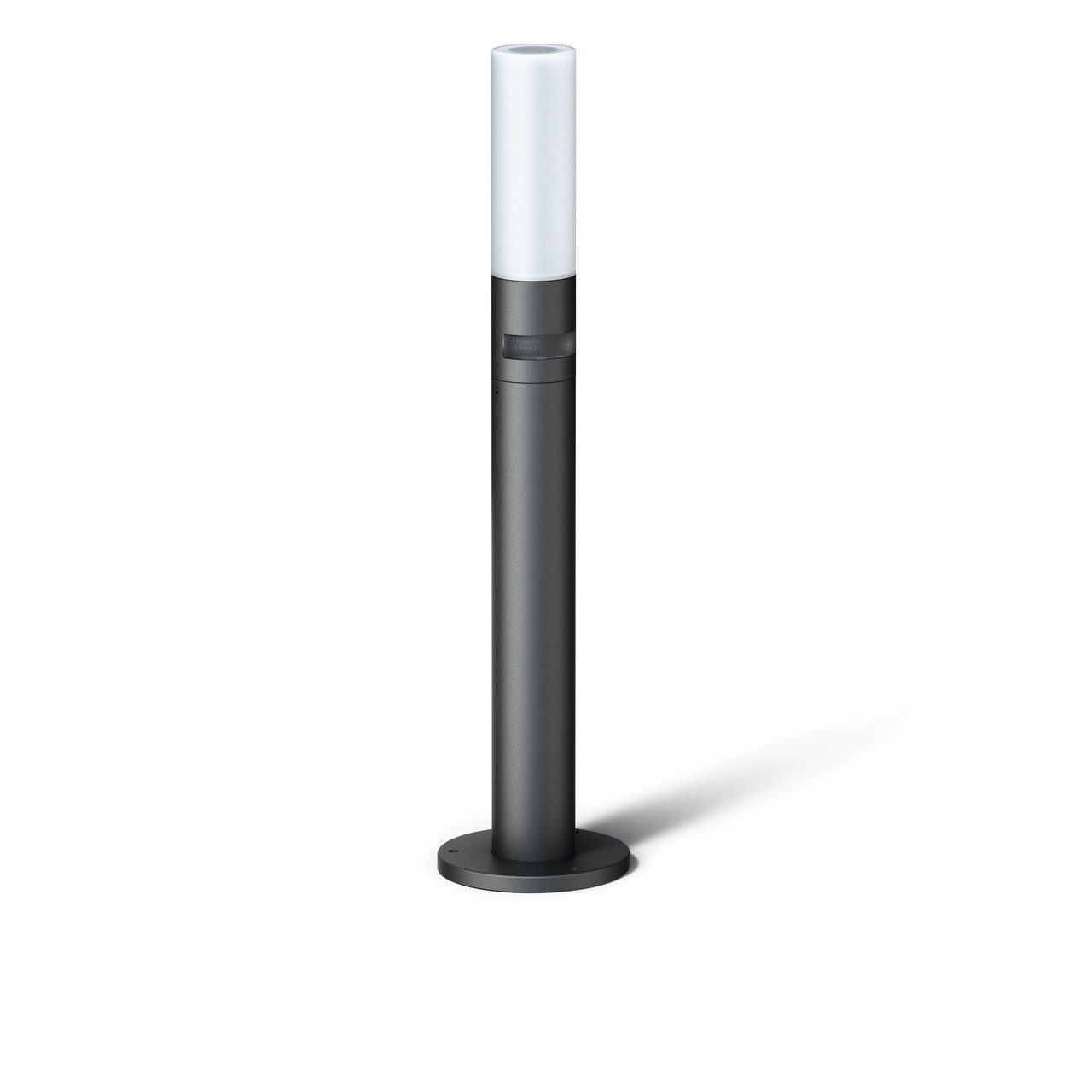 steinel LED Pollerleuchte GL 65, mit Bewegungsmelder, LED fest integriert, Warmweiß, Außenleuchte, Gartenleuchte, warmweiß, Aluminium, Opalglas, Anthrazit