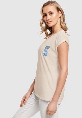 Merchcode T-Shirt Merchcode Damen Ladies Good Vibes Only Extended Shoulder Tee (1-tlg)