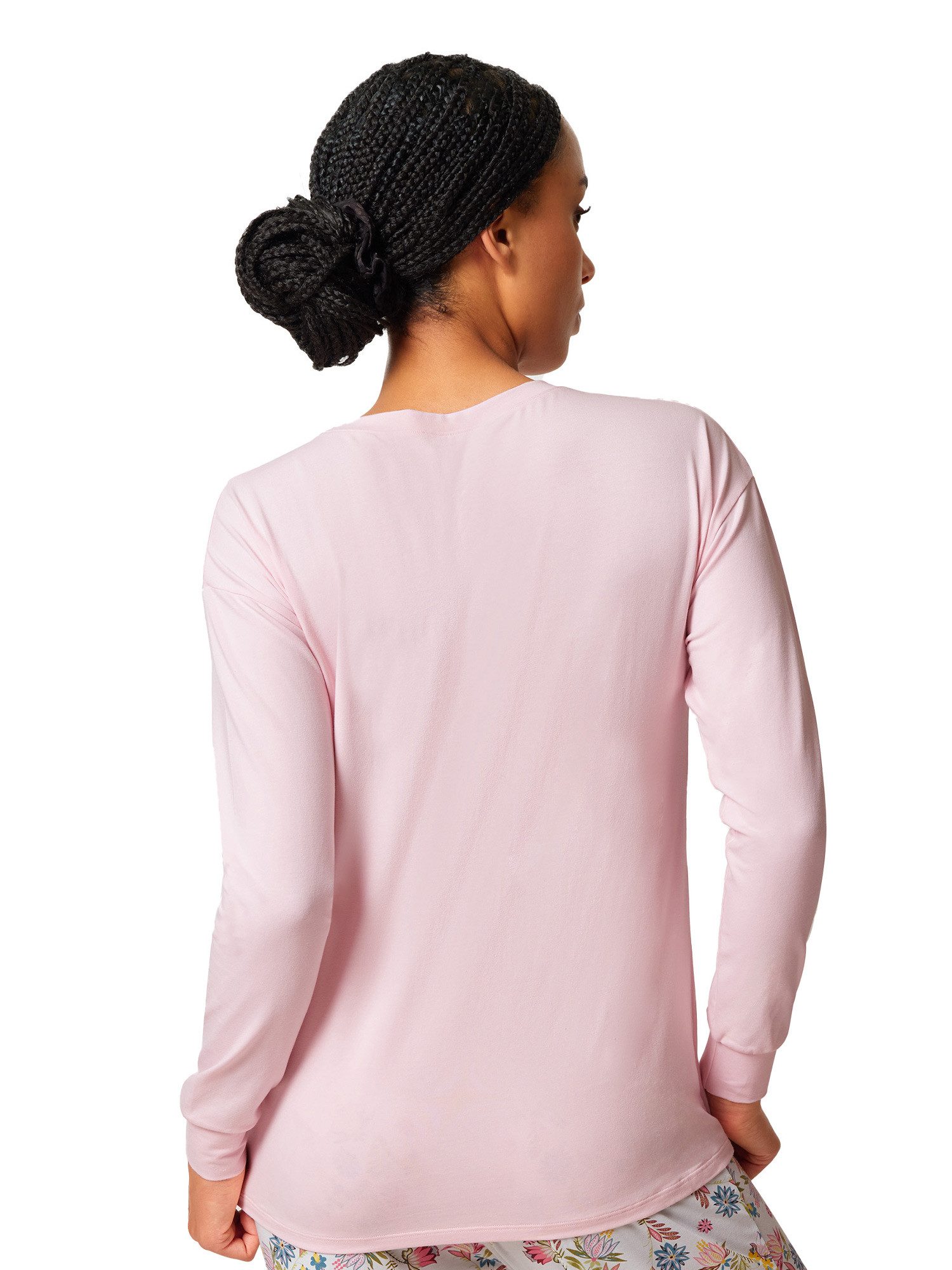 Skiny T-Shirt Damen Shirt langarm Night In Mix & Match (Stück, 1-tlg) weiche Baumwolle