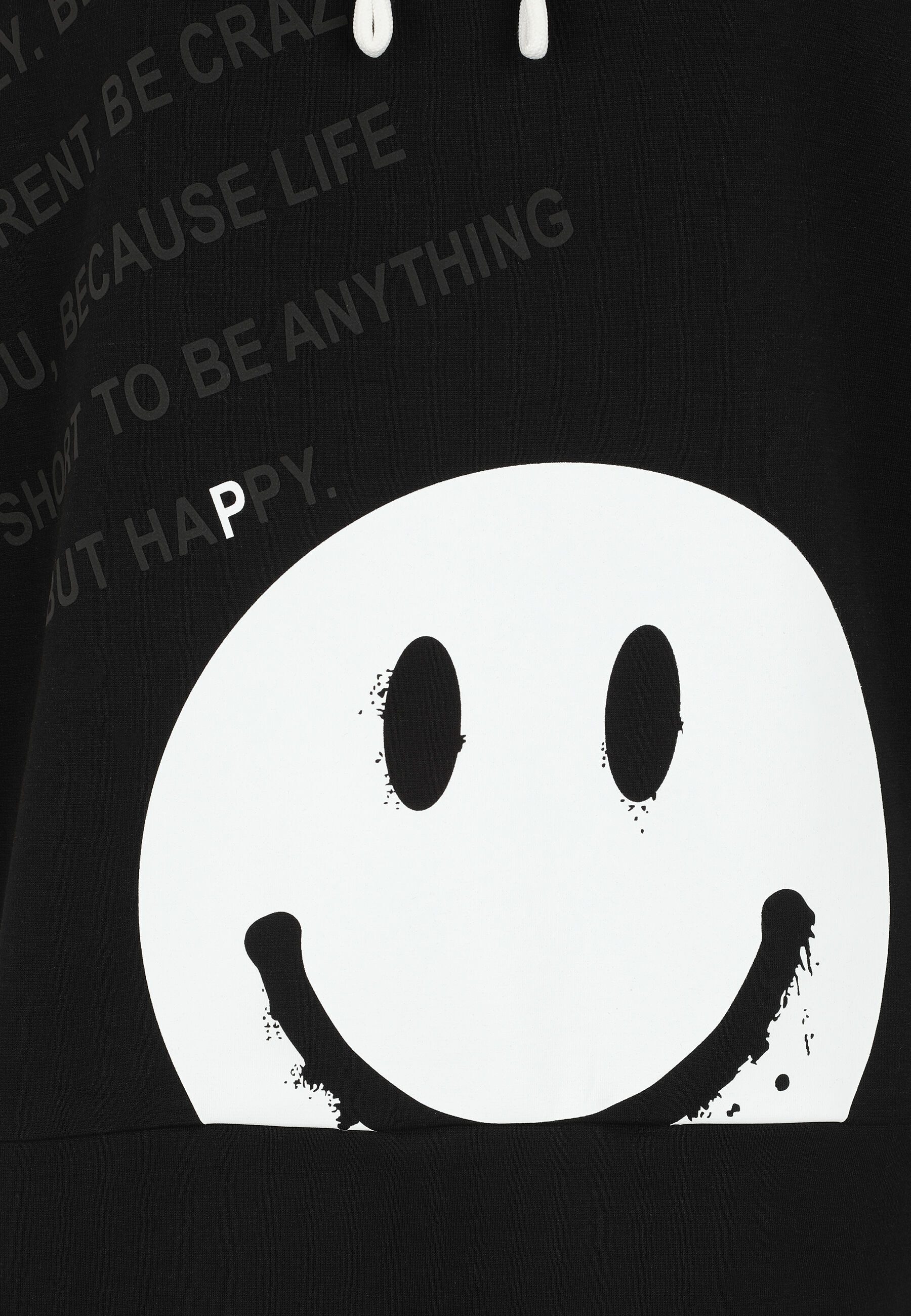 Doris Streich Sweatshirt (1-tlg) mit Hoodie und Smiley-Motiv