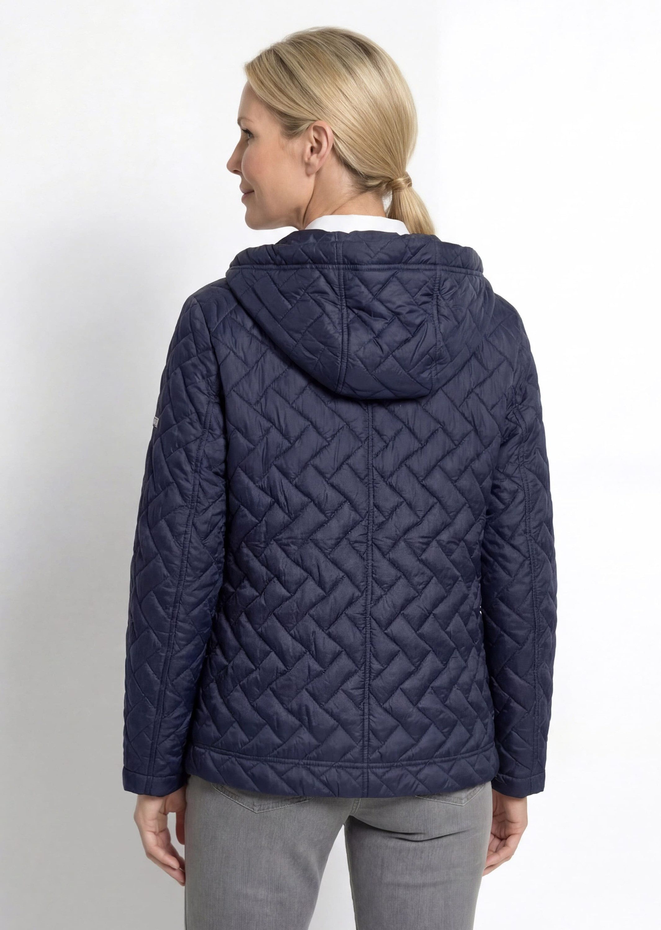 GOLDNER Outdoorjacke Übergangsjacke mit Kapuze Winterjacke mit Druckknöpfen, Reißverschluss, Taschen und Langarm – Bild 5 von 5