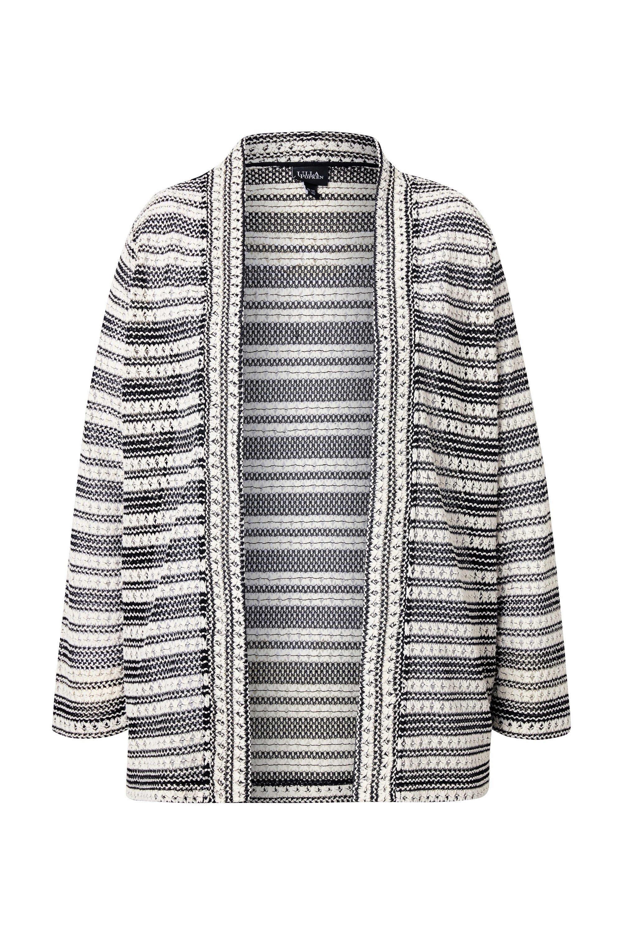 Ulla Popken Sommerjacke Strickjacke Strick-Streifen offene günstig online kaufen