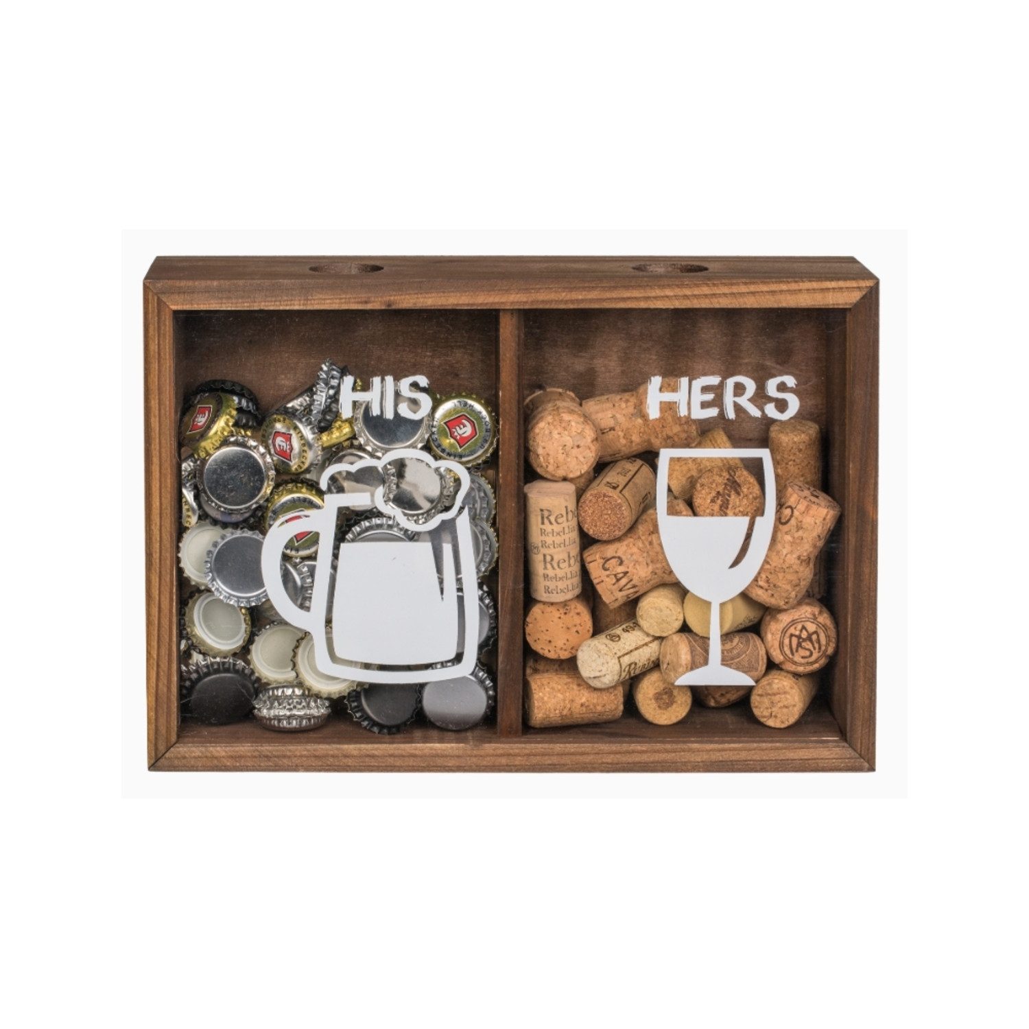 Dekofigur His & Hers Getränkedeckelsammler