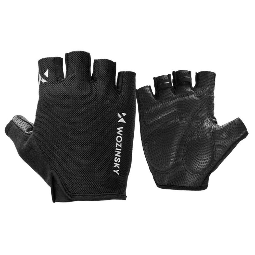 Wozinsky Fahrradhandschuhe Radhandschuhe Kurzfingerhandschuhe Sporthandschuhe (Spar-Set, 1-St., XL) Kurzfinger, Handflächenpolster, Abziehschlaufen, Mesh