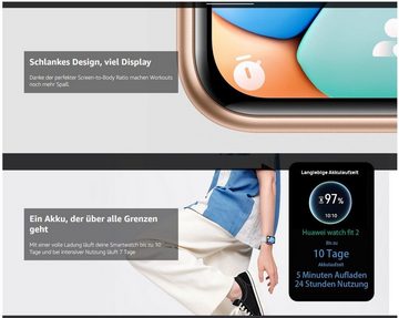 Huawei Smartwatch Damen & Herren Fitnessuhr, mit Bluetooth - Fitnesstracker Smartwatch (4,42 cm/1,74 Zoll) 7 Tage Akku, 10+ Trainingsmodi, mit Android / iOS, Smarte Uhr für Sport, Smart Uhr Herren, Fitnesstracker, Wasserdicht, Schrittzähler Uhr, Fitnessuhr, Fitness Tracker, Sportuhr, Sportuhren Damen Herren Sport