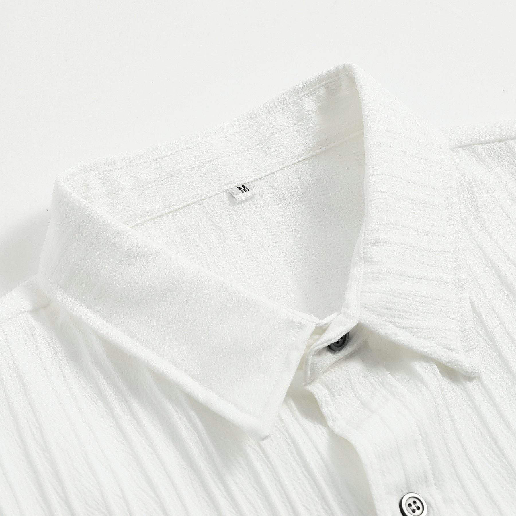 Allthemen Kurzarmhemd Herren Sommerhemd mit 3D Wellenstruktur Freizeithemd Relaxed Fit
