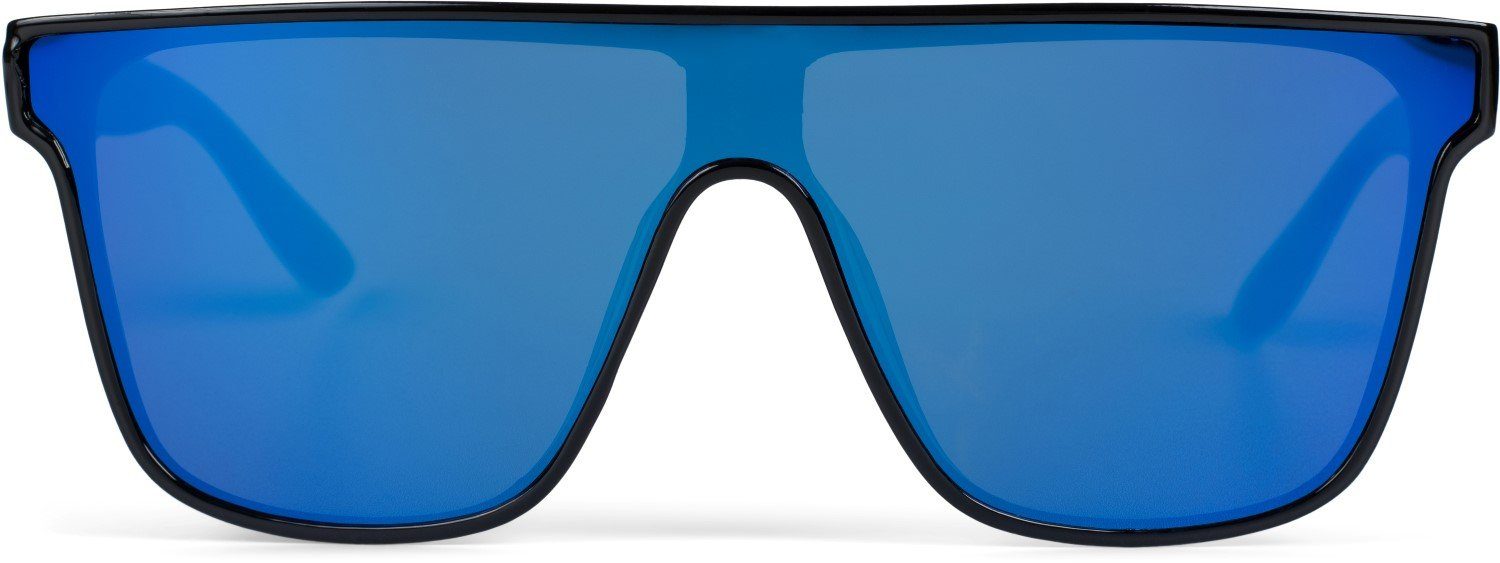 (1-St) Sonnenbrille Blau Gestell verspiegelt Verspiegelt Glas styleBREAKER Schwarz /