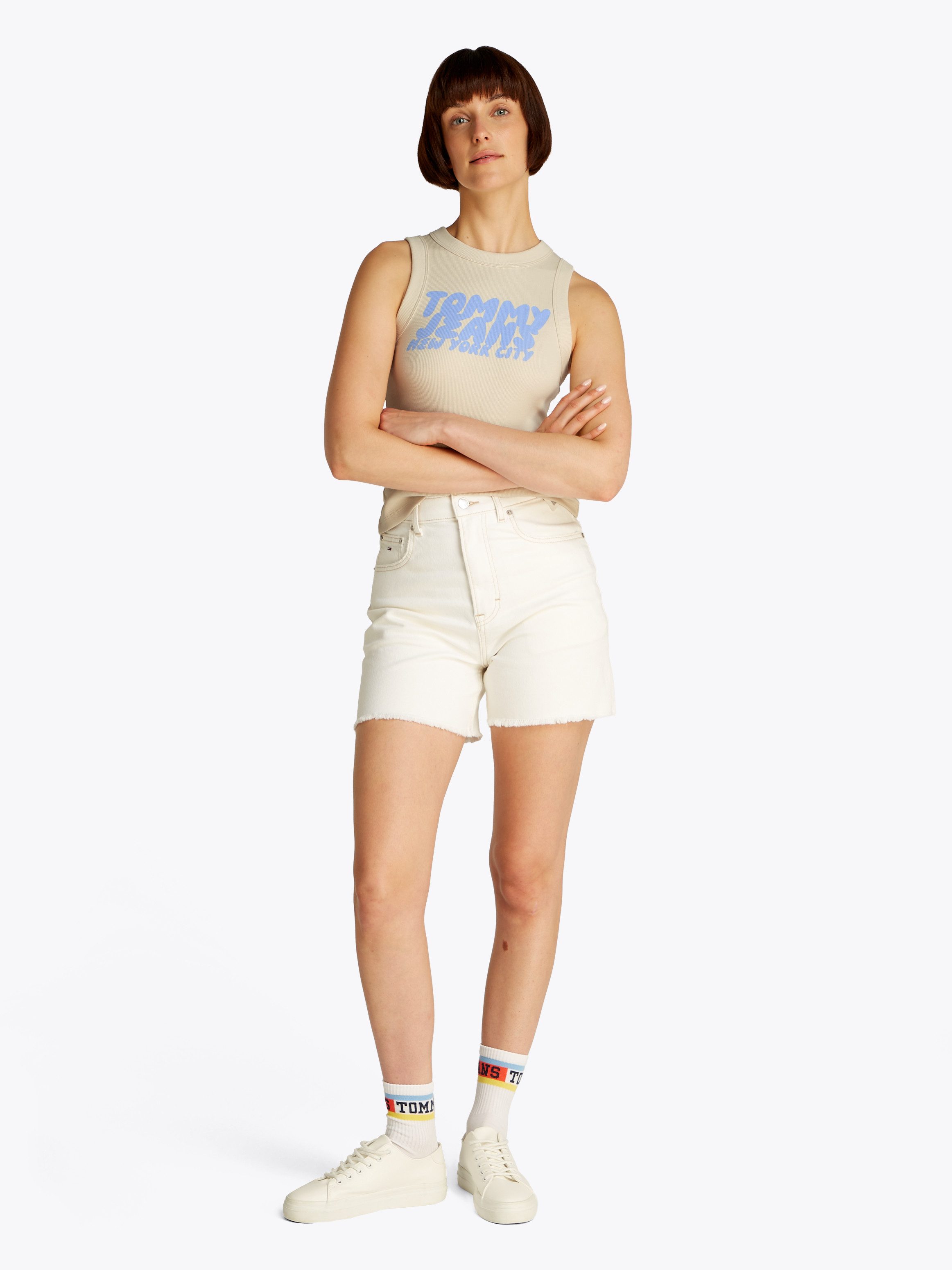 Tommy Jeans Tanktop TJW SLIM SH TJ BUBBLE TANK mit Logodruck