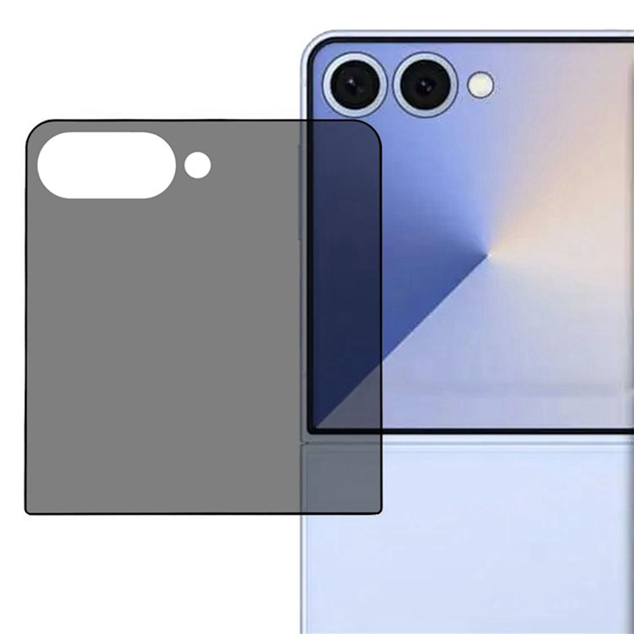 Wigento Displayschutzglas Privacy 1x für Samsung Galaxy Z Flip8 Display 9H Hartglas Blickschutz für Samsung Galaxy Z Flip8 5G, Privacy Display Schutz Glas