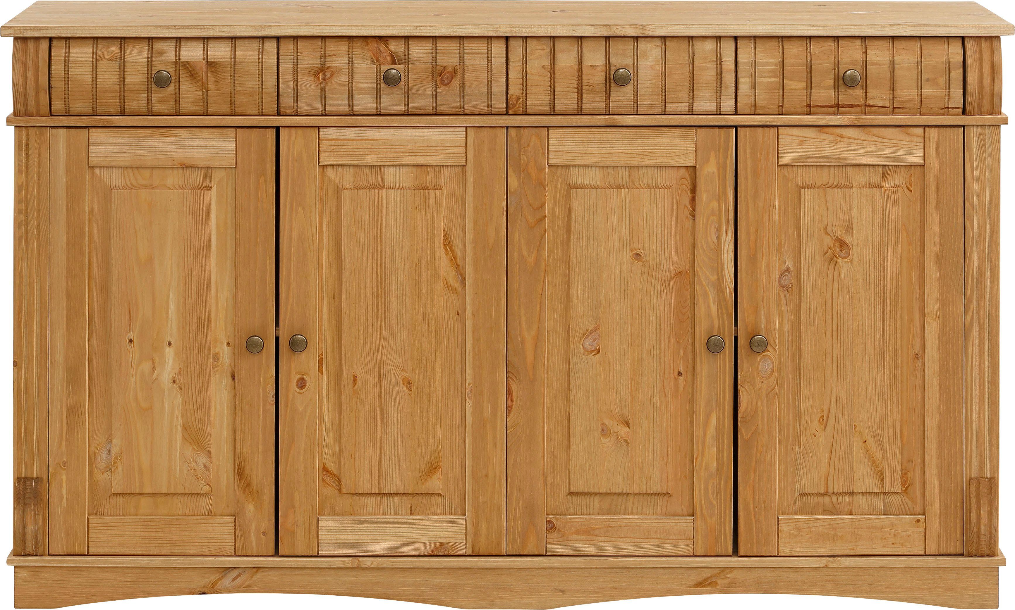 OTTO home Sideboard Teresa (Maße (B/T/H): 152/37/90 cm), Kommode, 4-türig, Breite 152 cm, aus massiver Kiefer, FSC® – Bild 4 von 5