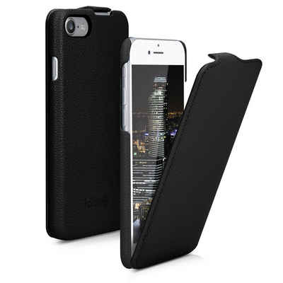 kalibri Handyhülle Flip-Hülle Ultra Slim Tasche für Apple iPhone SE / 8 / 7, Leder Schutzhülle Case