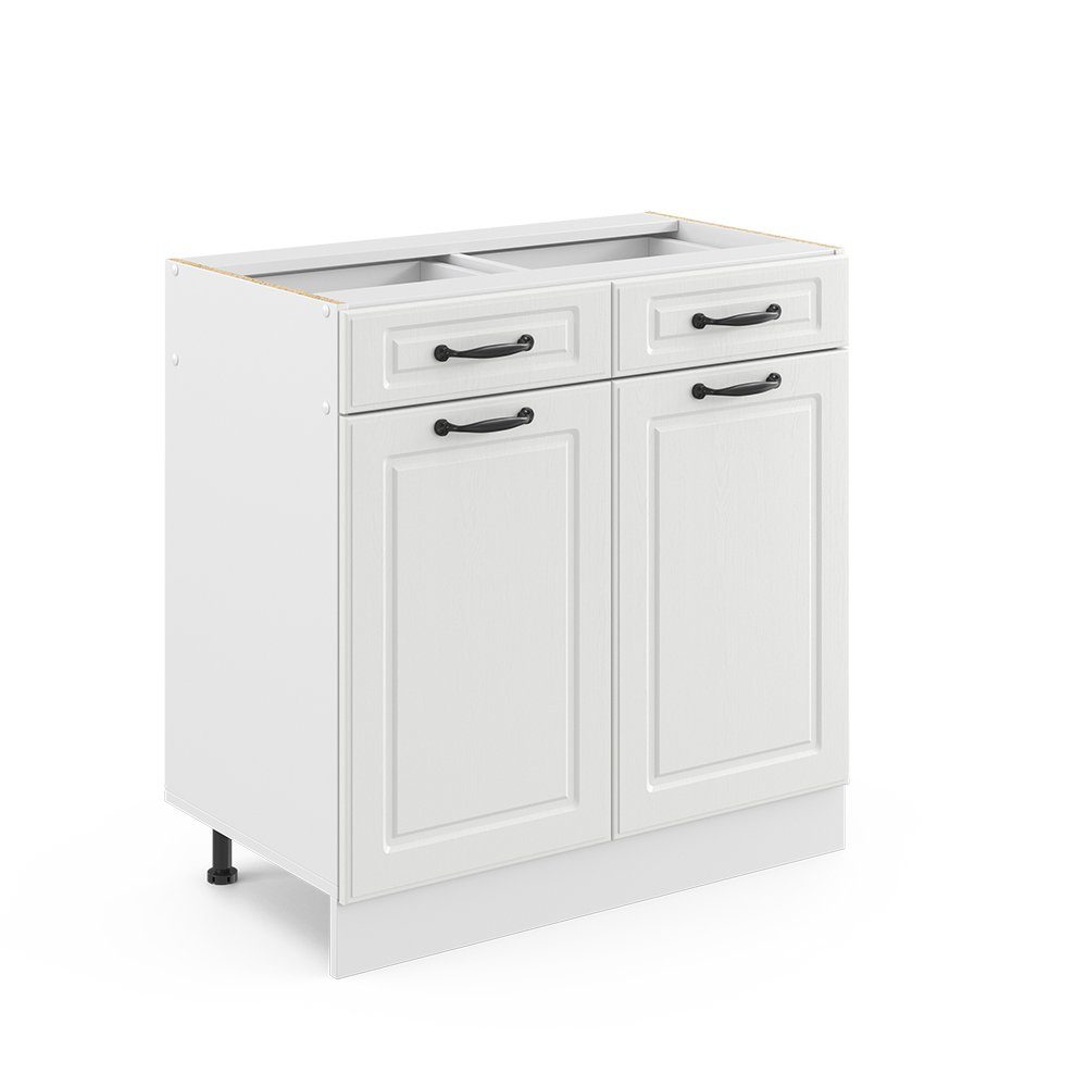 Vicco Unterschrank R-Line, Weiß Landhaus/Weiß, 80 cm ohne Arbeitsplatte (1-St)