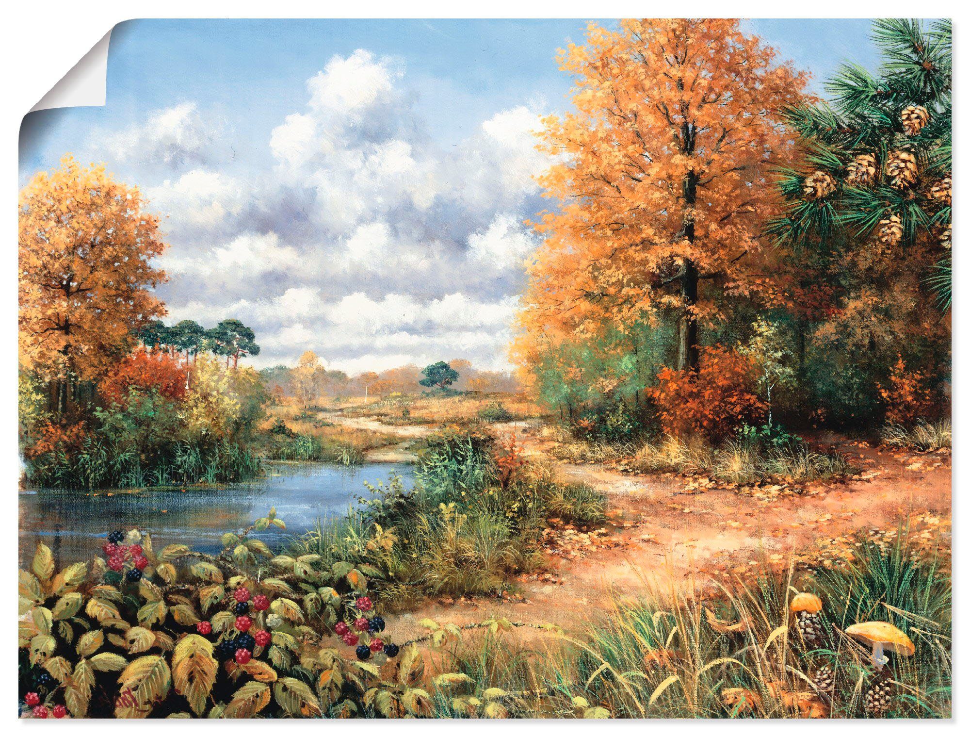 oder Poster (1 Größen Leinwandbild, St), in Wandaufkleber Herbstzeit, versch. als Artland Vier Wandbild Jahreszeiten