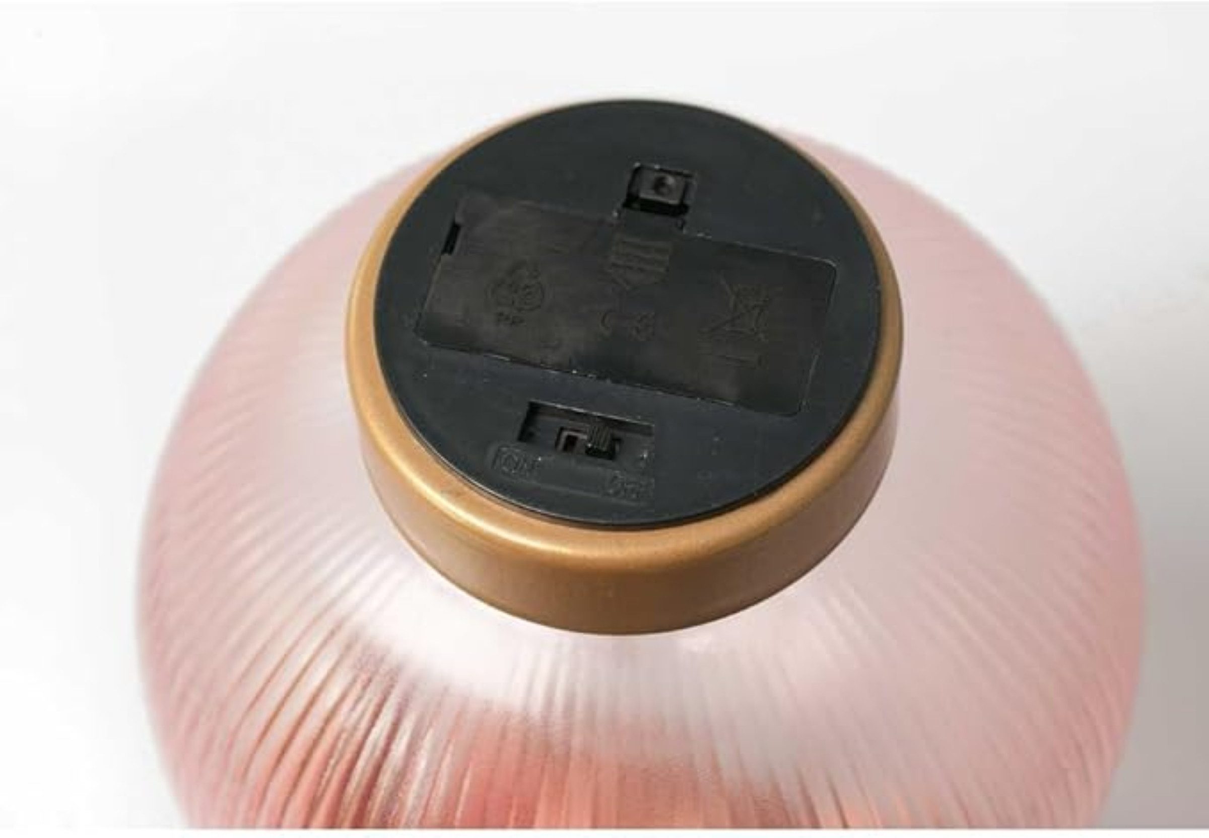 hab & gut LED Dekoobjekt LED Dekolampe Glaskugel Rosa warmweiß batteriebetrieben Tischlampe, LED fest integriert, Warmweiß, Warmweiß batteriebetrieben Glaskugel – Bild 5 von 5