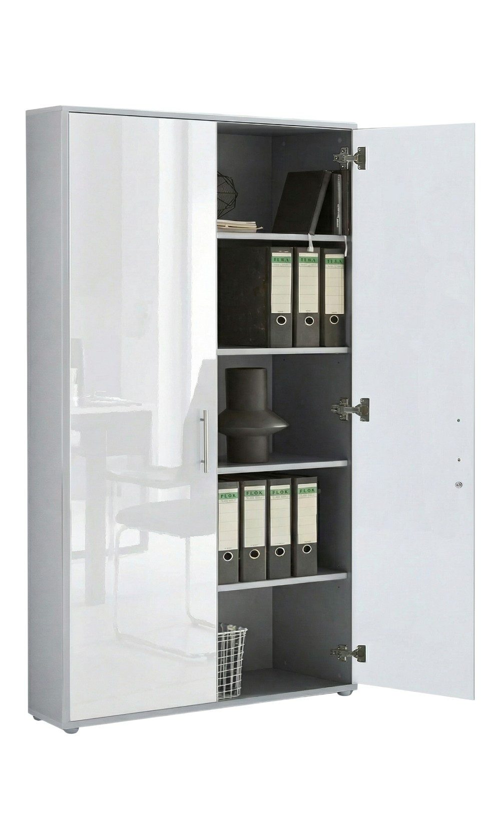 moebel-dich-auf Aktenschrank TABOR 22 (Büroschrank Ordnerschrank ideal für DIN A4 Ordner, abschließbar Metallgriffe) Made in Germany