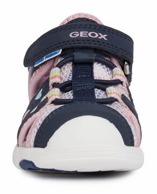 Geox B SANDAL MULTY GIRL Sandale, Sommerschuh, Klettschuh, Sandalette, mit Herz in Regenbogenfarben